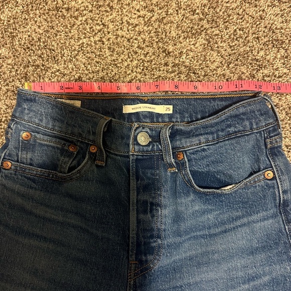 Levi’s Wedgie crop straight leg medium wash jean size 25 no flaws very - Picture 7 of 8